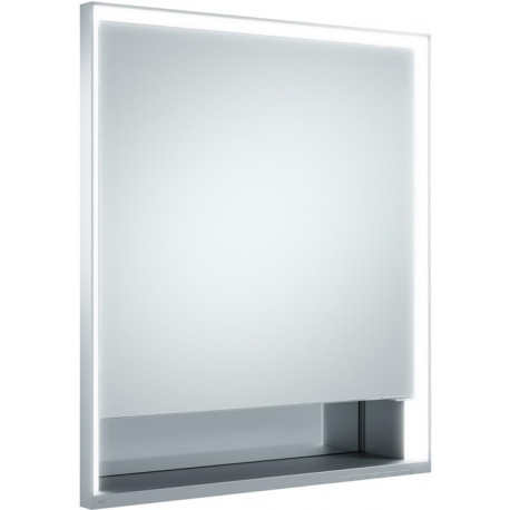 Armoire miroir ROYAL LUMOS 650 x 735 x 165 mm charnière à gauche, anodisé argenté KEUCO