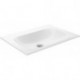 Lavabo en céramique X-LINE 655 x 17 x 493 mm sans perçage pour robinetterie blanc KEUCO