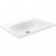 Lavabo en céramique X-LINE 655 x 17 x 493 mm adapté pour mitigeur 1 trou blanc KEUCO