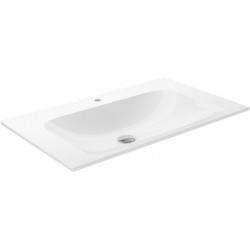 Lavabo en céramique X-LINE 805 x 17 x 493 mm adapté pour mitigeur 1 trou blanc KEUCO