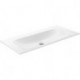 Lavabo en céramique X-LINE 1005 x 17 x 493 mm sans perçage pour robinetterie blanc KEUCO