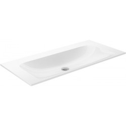 Lavabo en céramique X-LINE 1005 x 17 x 493 mm sans perçage pour robinetterie blanc KEUCO