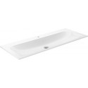 Lavabo en céramique X-LINE 1205 x 17 x 493 mm adapté pour mitigeur 1 trou blanc KEUCO