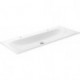 Lavabo en céramique X-LINE 1205 x 17 x 493 mm adapté pour mitigeur 1 trou blanc KEUCO