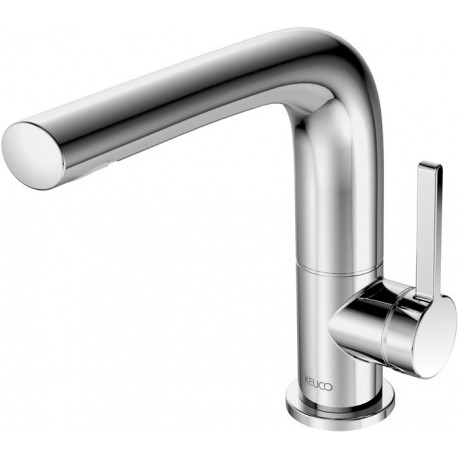 Mitigeur lavabo EDITION 400 150 bec orientable +/- 45Gr avec vidage à tirette 1 1/4 pouce chrome noir brossé KEUCO