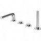 Mitigeur bain EDITION 400 4 trous encastrement sur rebord de bain saillie 220mm bronze brossé KEUCO
