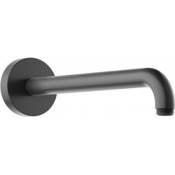 Bras de douche ELEGANCE pour raccordement mural saillie 1/2 pouce 312 mm chrome noir brossé KEUCO