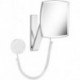 Miroir grossissant iLook_move 200 x 200 mm, prise murale lumineuse 12 V nickel poli KEUCO