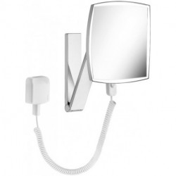 Miroir grossissant iLook_move 200 x 200 mm, illuminé alimentation enfichable 12 V bronze poli KEUCO
