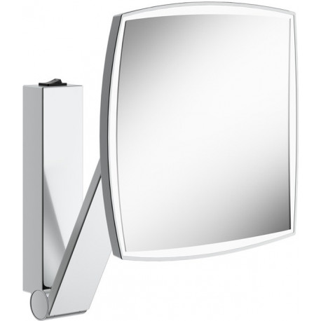 Miroir grossissant iLook_move 200 x 200 mm, illuminé chrome noir brossé KEUCO