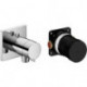 Set mitigeur thermostatique IXMO_solo rosace carré chromé KEUCO