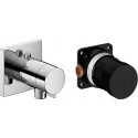 Set mitigeur thermostatique IXMO_solo rosace carré chromé KEUCO