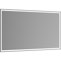 Miroir lumineux Royal Lumos 1400x650x60mm noir anodisé avec miroir chauffant KEUCO