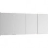 Meuble miroir Royal Modular 2.0 1600x900x120mm anodisé argent, lumineux, rallonge murale, 4 prises KEUCO