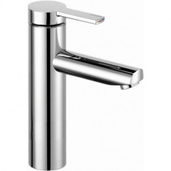 Mitigeur lavabo PLAN BLUE 130 sans garniture de vidage, acier inoxydable KEUCO