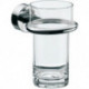 Porte-verre RONDO 2 Verre en crystal clair chromé