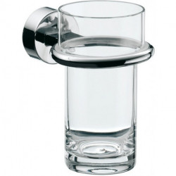 Porte-verre RONDO 2 Verre en crystal clair chromé