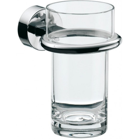 Porte-verre RONDO 2 Verre en crystal clair chromé