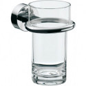 Porte-verre RONDO 2 Verre en crystal clair chromé