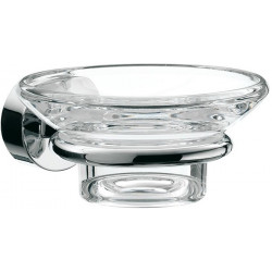 Porte-savon RONDO 2 Verre en crystal clair chromé