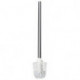 Brosse WC modèle NEW WAVES tête de brosse blanche avec manche chrome
