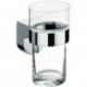 Porte-verre MetO Verre en crystal clair chromé