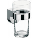 Porte-verre MetO Verre en crystal clair chromé