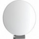 Miroir de rasage et de maquillage rond. attachable chromé