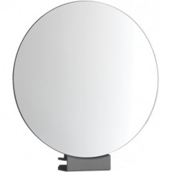 Miroir de rasage et de maquillage rond. attachable chromé