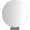 Miroir de rasage et de maquillage rond. attachable chromé