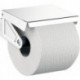 Porte-papier Emco POLO avec couvercle et rouleau chromé