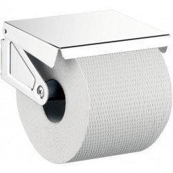 Porte-papier Emco POLO avec couvercle et rouleau chromé