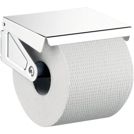 Porte-papier Emco POLO avec couvercle et rouleau chromé