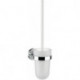 Ensemble de brosse de toilette POLO plastique blanc chromé