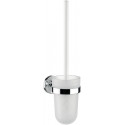 Ensemble de brosse de toilette POLO plastique blanc chromé