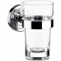 Porte-verre POLO Verre en crystal clair chromé
