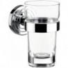 Porte-verre POLO Verre en crystal clair chromé