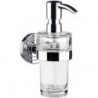 Distributeur de savon liquide POLO container cristal clair, pompe doseuse chrome EMCO