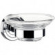Porte-savon POLO Verre en crystal clair chromé