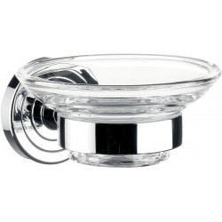 Porte-savon POLO Verre en crystal clair chromé