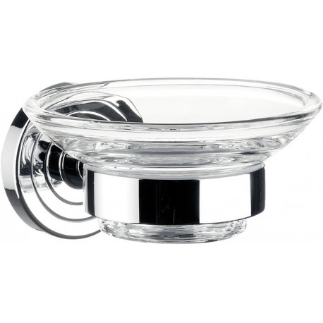 Porte-savon POLO Verre en crystal clair chromé