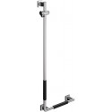 Barre d'appui pour douche SYSTEM 2 droite. avec revêtement chromé/noir