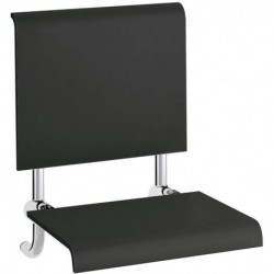 Siège pliant Emco SYSTEM 2 avec siège en plastique chrome noir