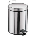 Système de poubelle 2 modèle sur pied, avec couvercle, 5 l inox EMCO
