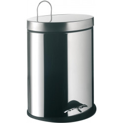Système de poubelle 2 modèle sur pied, avec couvercle, oval, 5 l inox EMCO
