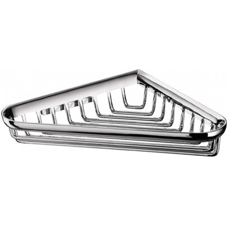 Panier éponge d'angle SYSTEM 2 m verd fixation murale amovible chrome