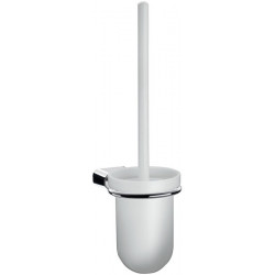 Ensemble de brosse de toilette LOGO 2 plastiqueblanc chromé