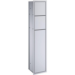 Module armoire WC ASIS Public 150 encastré 809mm Porte gauche. aluminium