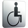 Panneau de porte à coller, utilisateurs de fauteuils roulants chrome EMCO