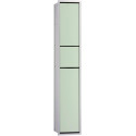 Module de toilettes invités Emco ASIS 150 encastré 964mm aluminium/blanc optique